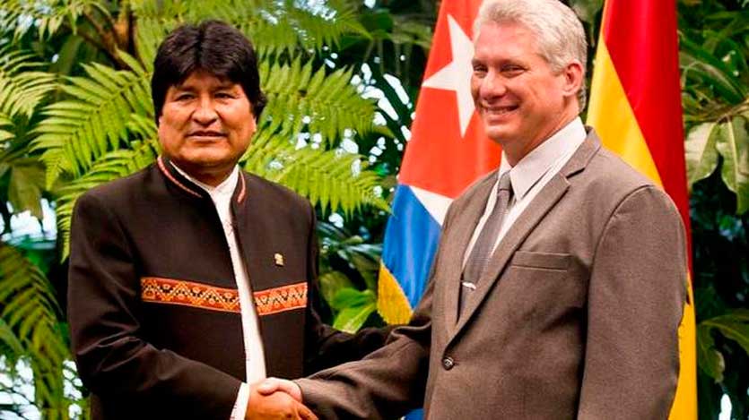 Evo Morales y Miguel Díaz-Canel