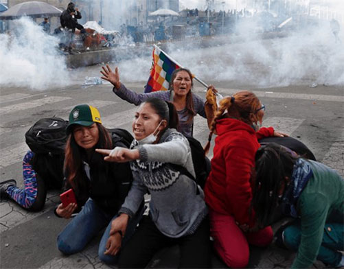 Represión en Bolivia