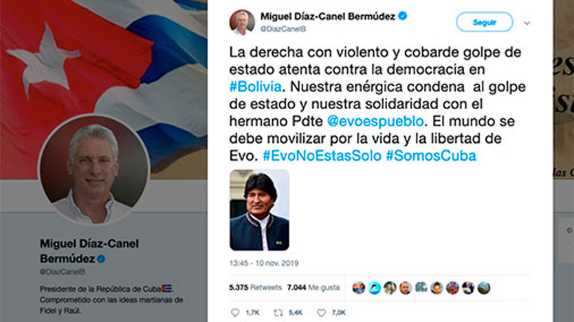 Miguel Díaz-Canel en Twitter
