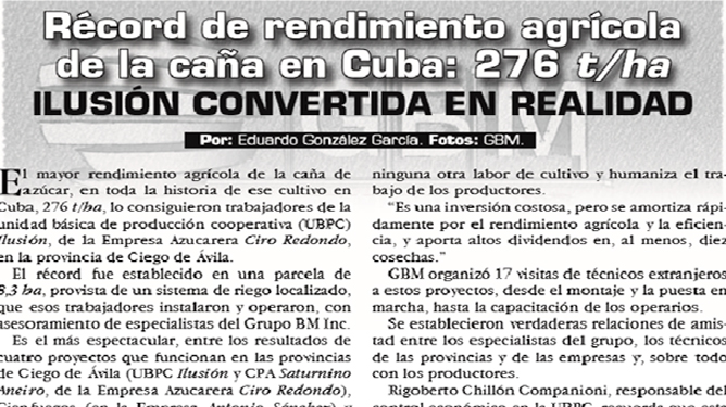 Revista, zafra