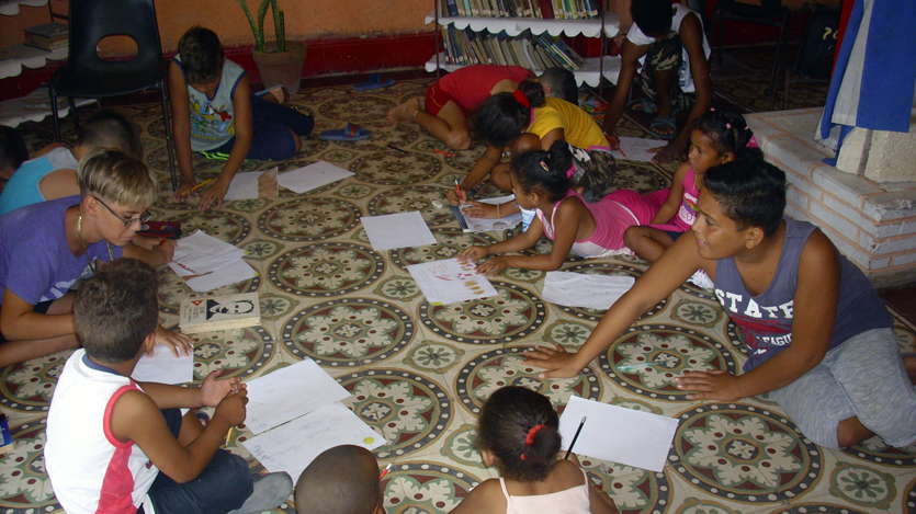 Niños, festival, arte