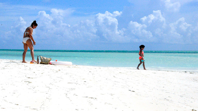 Playa, bañistas