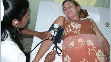 Embarazada y enfermera