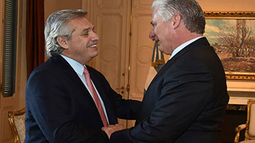 Miguel Díaz-Canel visita a Argentina