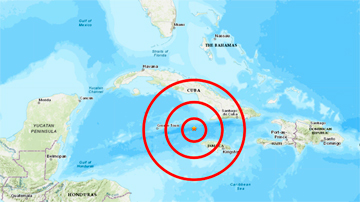 Mapa, sismo Cuba