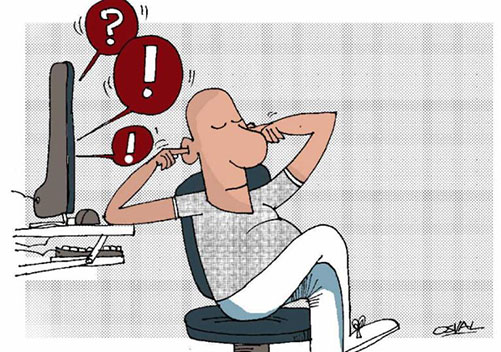 caricatura oidos sordos