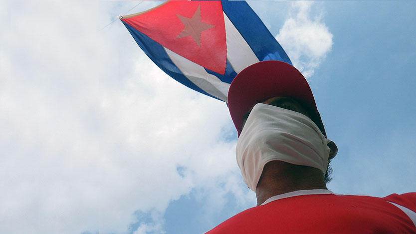 hombre con bandera