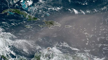 nube de polvo del Sahara