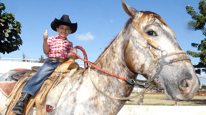 niño a caballo