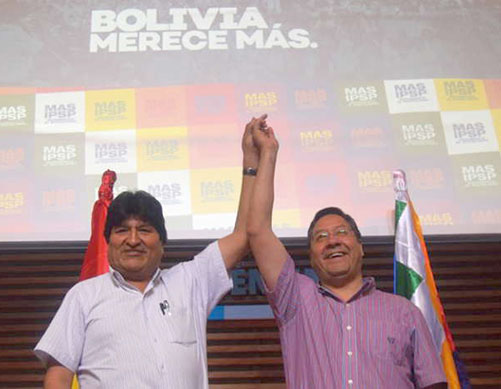 Evo y Luis Arce