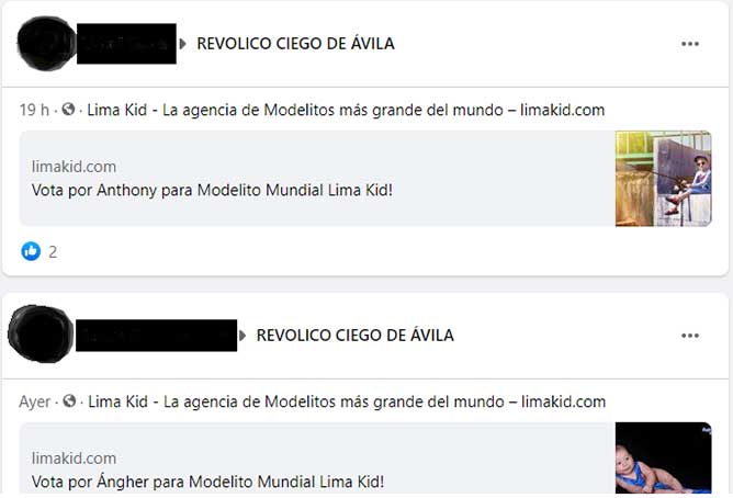  post en grupos redes sociales