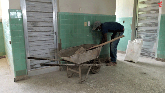 Reparaciones en el Hospital de Morón