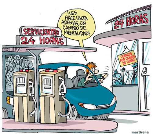 caricatura servicio 24 horas