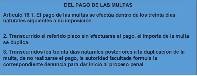 pago de multas