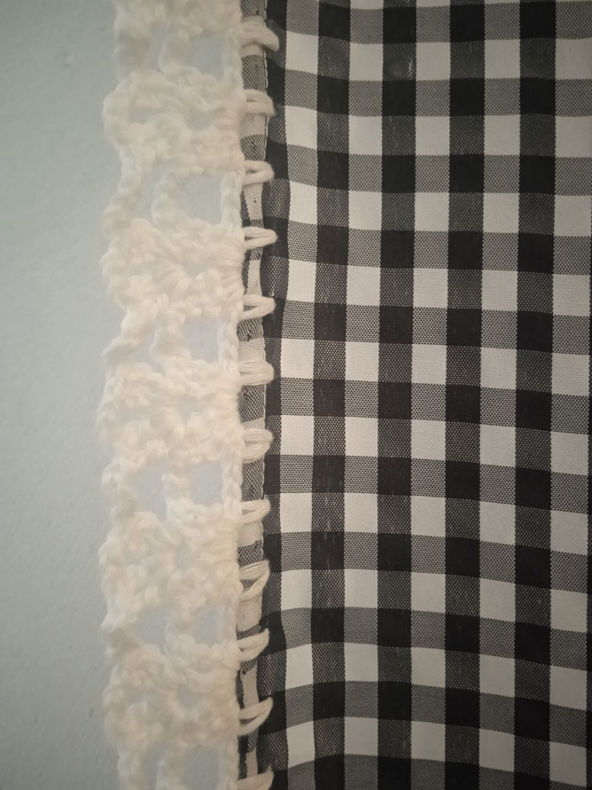 Borde del mantel tejido a crochet