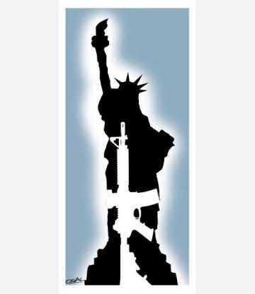 Caricatura: La libertad de las armas