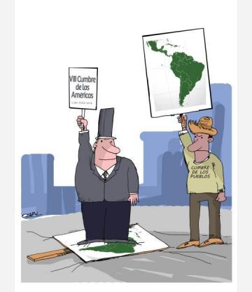 Caricatura: Cumbre de las Américas