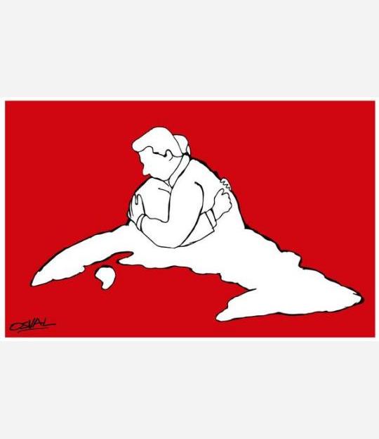 Caricatura: Cuba en un abrazo