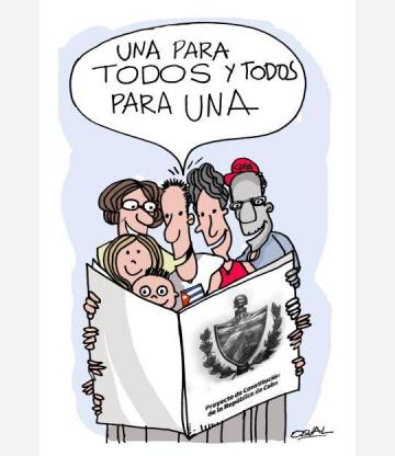 Caricatura: Una para todos