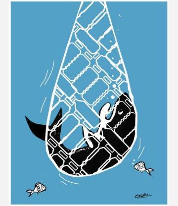 Caricatura: Malla plástica