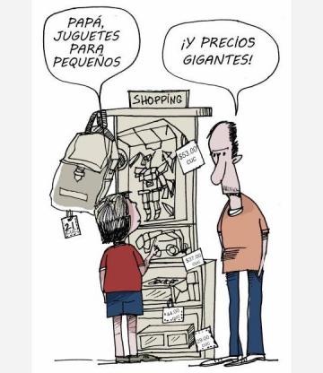 Caricatura: Juguetes caros