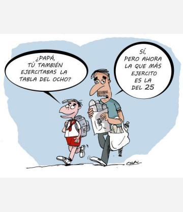 Caricatura: Las tablas