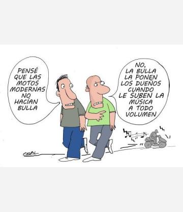 Caricatura: Bulla en moto