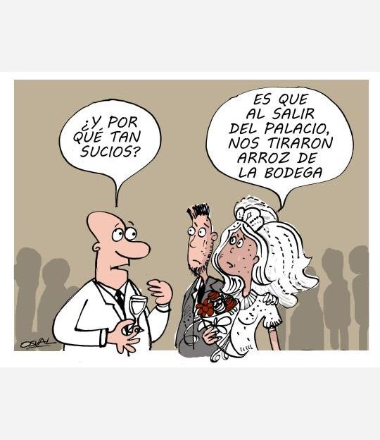 Caricatura: El arroz de la bodega
