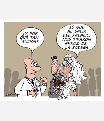 Caricatura: El arroz de la bodega
