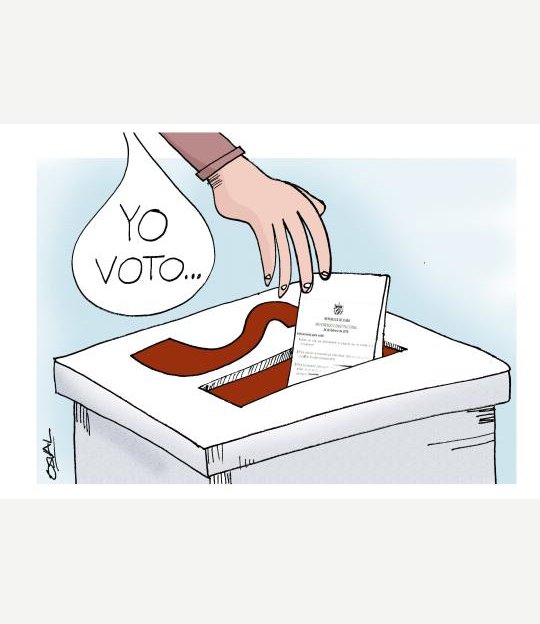 Caricatura: Yo voto: Sí