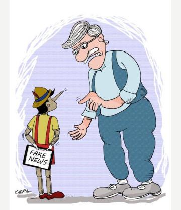 Caricatura: Fake news