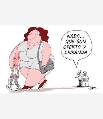 Caricatura: Oferta y demanda