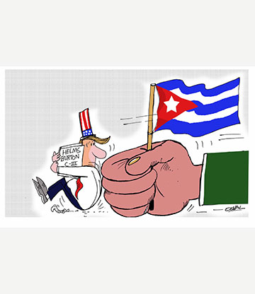 Caricatura: Cuba vs. Helms Burton