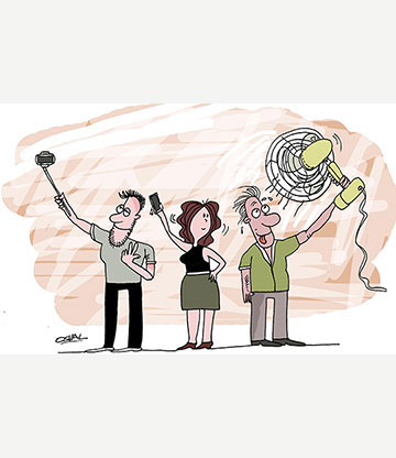 Caricatura: Selfie y calores