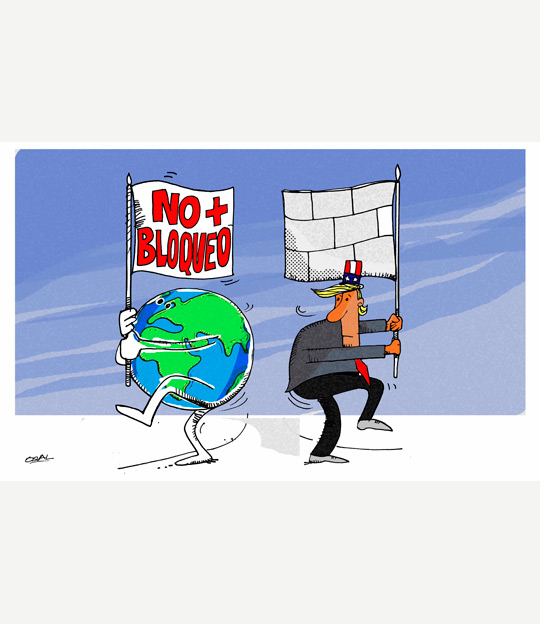 Caricatura: Direcciones opuestas