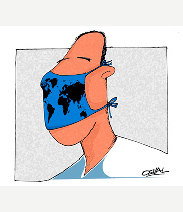 Caricatura: Coronavirus mundial