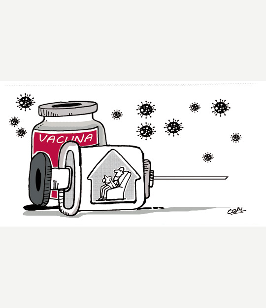 Caricatura: Vacuna