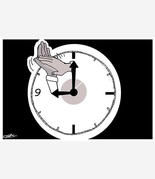 Caricatura: La hora de los aplausos