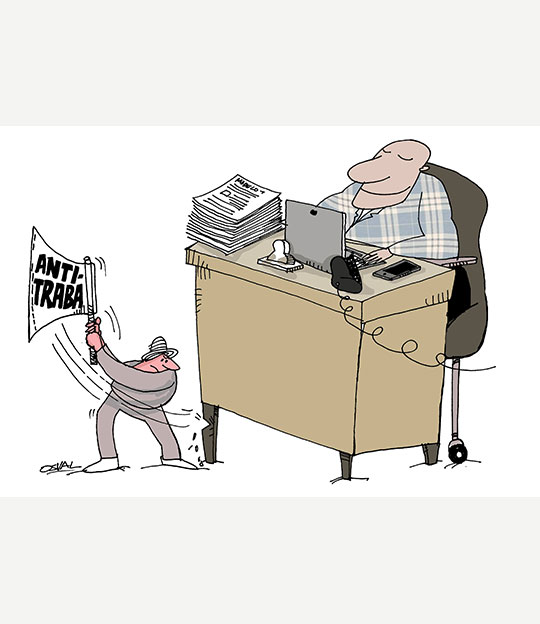 Caricatura: Destrabando