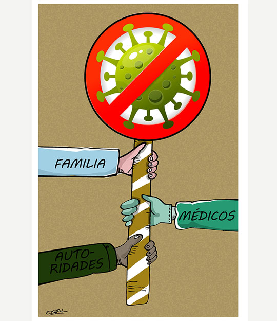 Caricatura: Todos contra la Covid
