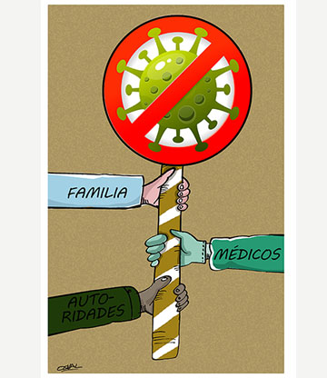 Caricatura: Todos contra la Covid