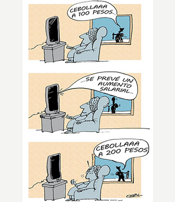 Caricatura: Precios y salarios