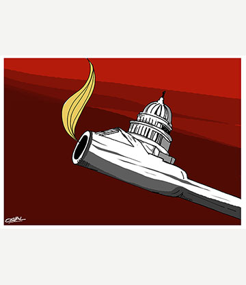 Caricatura: Arde Washington