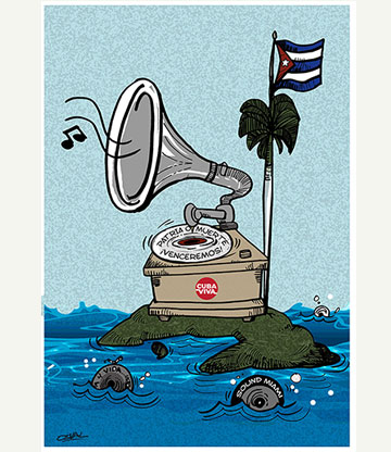 Caricatura: Sonando en Cuba