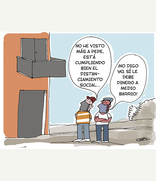 Caricatura: Distanciamiento