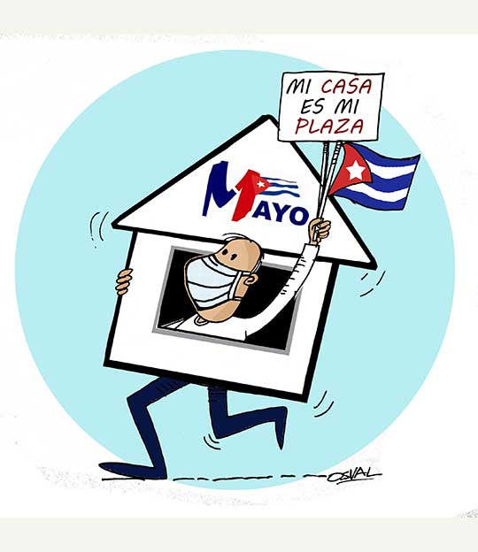 Caricatura: Casa-plaza