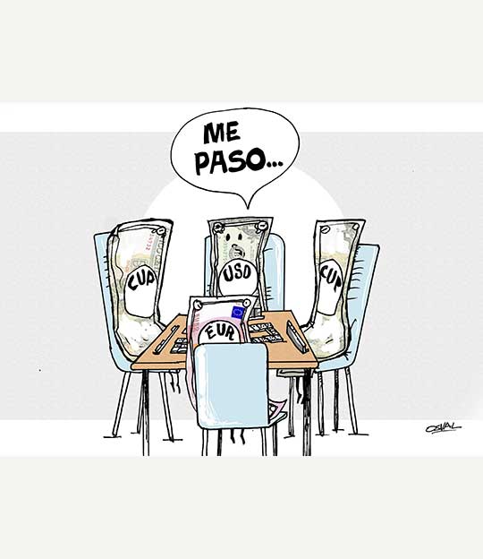 Caricatura: Dominó monetario