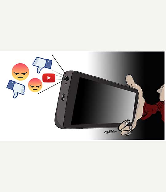 Caricatura: Odio en las redes