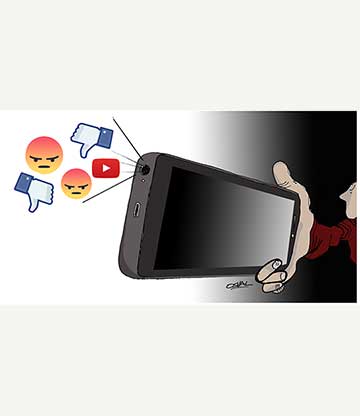 Caricatura: Odio en las redes