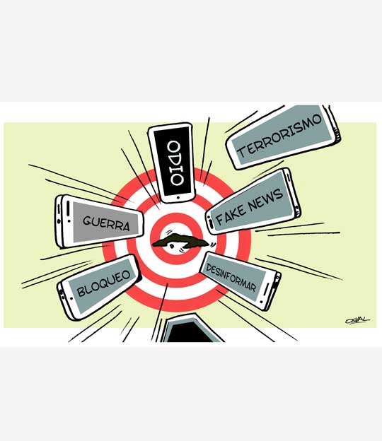 Caricatura: Guerra vs. Cuba